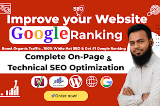 do complete onpage and technical SEO for your website to rank 1st page on google