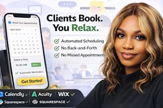 set up acuity or calendly booking system for wix or squarespace