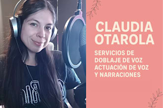 do the voiceover for your announcement in neutral spanish