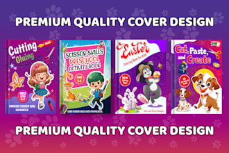design kdp coloring book cover, activity book, coloring pages for kids and adult