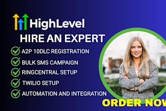 ghl a2p 10dlc registration on twilio gohighlevel ringcentral bulk sms marketing