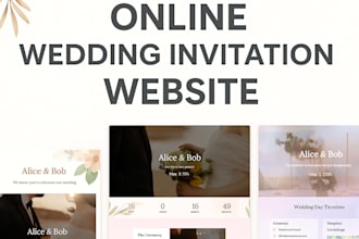 build a online wedding invitation website
