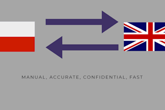 translate polish to english and english to polish manually and accurately