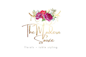 make a modern premium, professional, luxurious, floral and wedding logo design