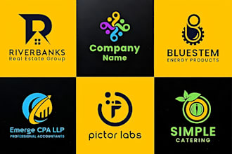 do modern minimal custom business, company or personal brand logo design