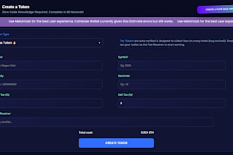 consult you on creating a token on defi launch app