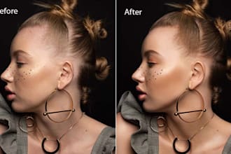 do professional photo retouching and high end skin editing