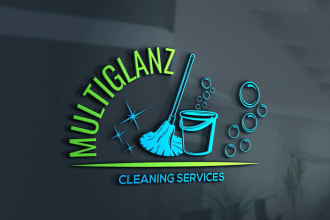 do clean house, janitorial or commercial cleaning logo