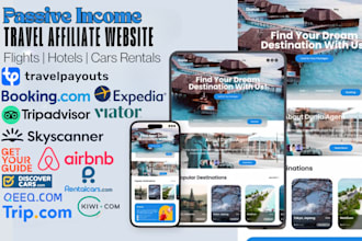 create automated travel affiliate website for passive income