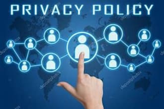 write privacy policy, terms and conditions, gdpr policy, cookie, disclaimer