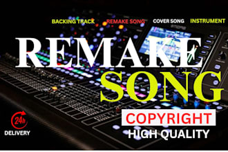 make or remake exclusive beat cover song to sound alike, recreate backing track