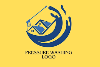 do modern pressure washing logo design
