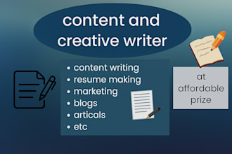 write quality content for your website, blog, or bio etc