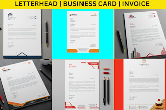 design professional real estate letterhead invoice and business card
