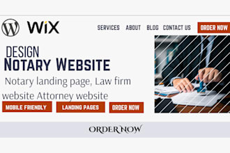 design notary website, notary landing page, law firm website, attorney website