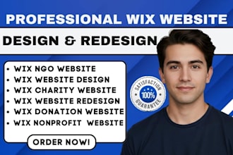 design wix non profit charity website wix donation fundraising ngo website