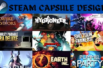 do steam capsule game poster game banner game logo steam graphics game ui
