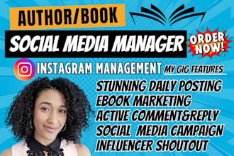 author social media manager instagram daily post book promotion amazon kpd ads