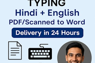type fast and accurately in hindi and english from pdfs or scanned files