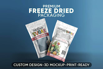 design freeze dried candy packaging, bags, pouches and label