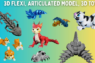 design toy for printing 3d articulated model flexi model articulated toy bjd toy