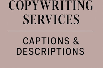 write compelling product descriptions and instagram captions that sell