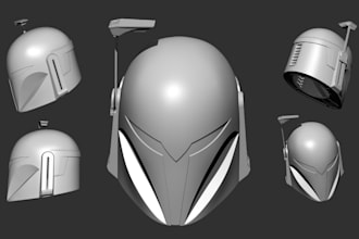 design 3d cosplay helmet 3d mask helmet 3d model 3d helmet props for 3d printing
