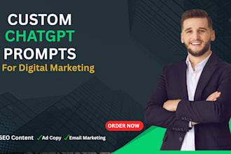 write strong chatgpt prompts for digital marketing content, ads, SEO, email