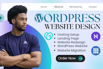 design wordpress website on bluehost godaddy siteground hostinger hostgator