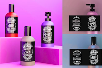 design attractive soap label, hand wash,  hand sanitizer, packaging  box design