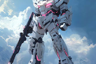 draw a mecha and robot art