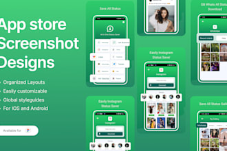 design screenshots for app store and play store