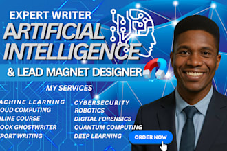 write artificial intelligence ebook, robotics, machine learning, lead magnet