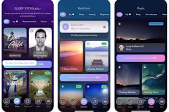 develop meditation app sleep sound app calm app tracking app snoring stress app
