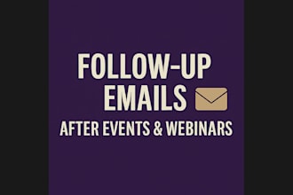 write a professional follow up email for your virtual event or webinar