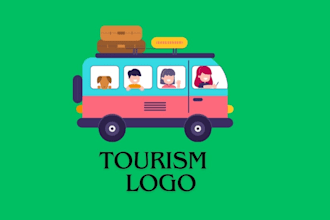 do unique minimal or tourism logo design