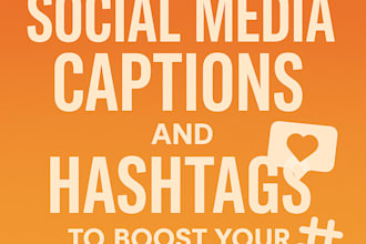 write engaging social media captions and hashtags to boost your content