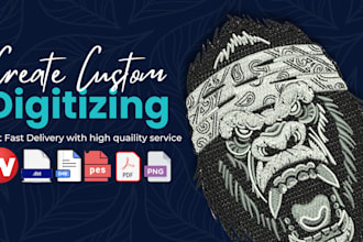 do embroidery digitizing design into dst pes file asap