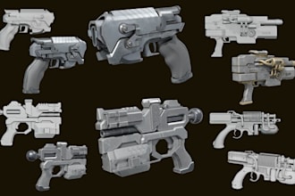 sculpt 3d airsoft gun cosplay weapon model 3d cosplay gun props for 3d printing