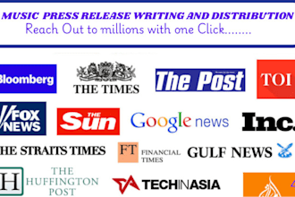 do music press release, submit PR and press release distribution
