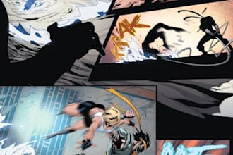 draw anime manga page storyboard scene manga art illustration comic manga artist
