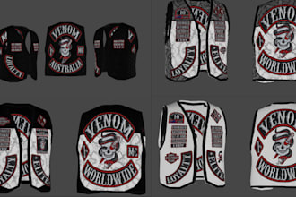 make custom fivem clothing, mc kuttes both patch, fivem eup biker vest police