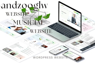 design a musician website on wordpress or bandzoogle website