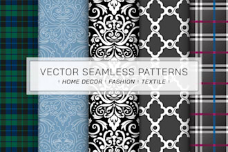 design a seamless vector repeat pattern for textile, print design, or you