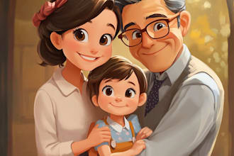 a disney family portrait for you