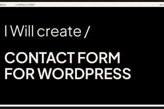 add a contact form to your wordpress website