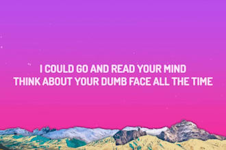 create an animated lyrics video, typography animation video for your music