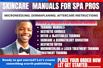 design microneedling, dermaplaning and skincare training manuals for spa pros