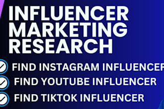 find best youtube tick tok influencer list by research for you