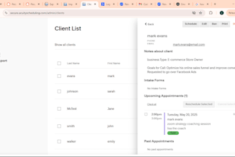 set up your acuity scheduling and automate client bookings